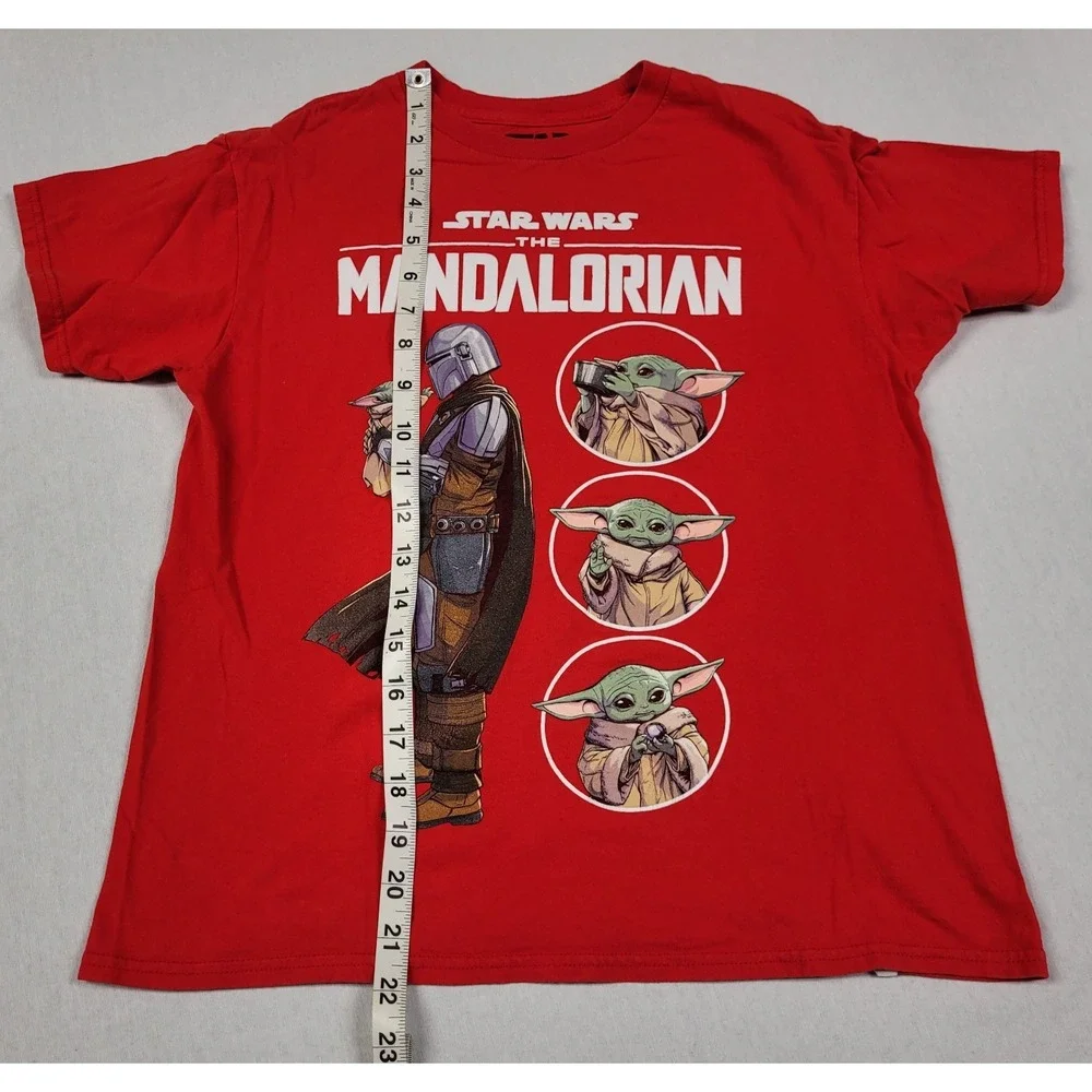 Hybrid Apparel Star Wars: The Mandalorian & Grogu Boys' Red Graphic Tee Size M